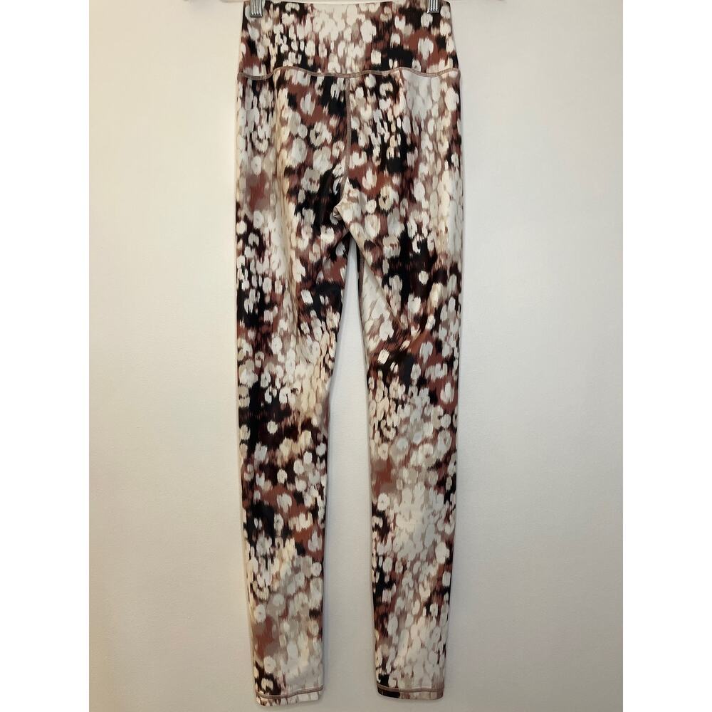 Aerie Offline Crossover Waist Leggings Size S Brown Cream High Rise Full Length - Picture 2 of 6